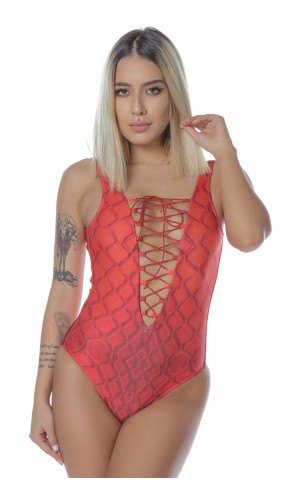 Costum de baie Eternity Snake Rosu